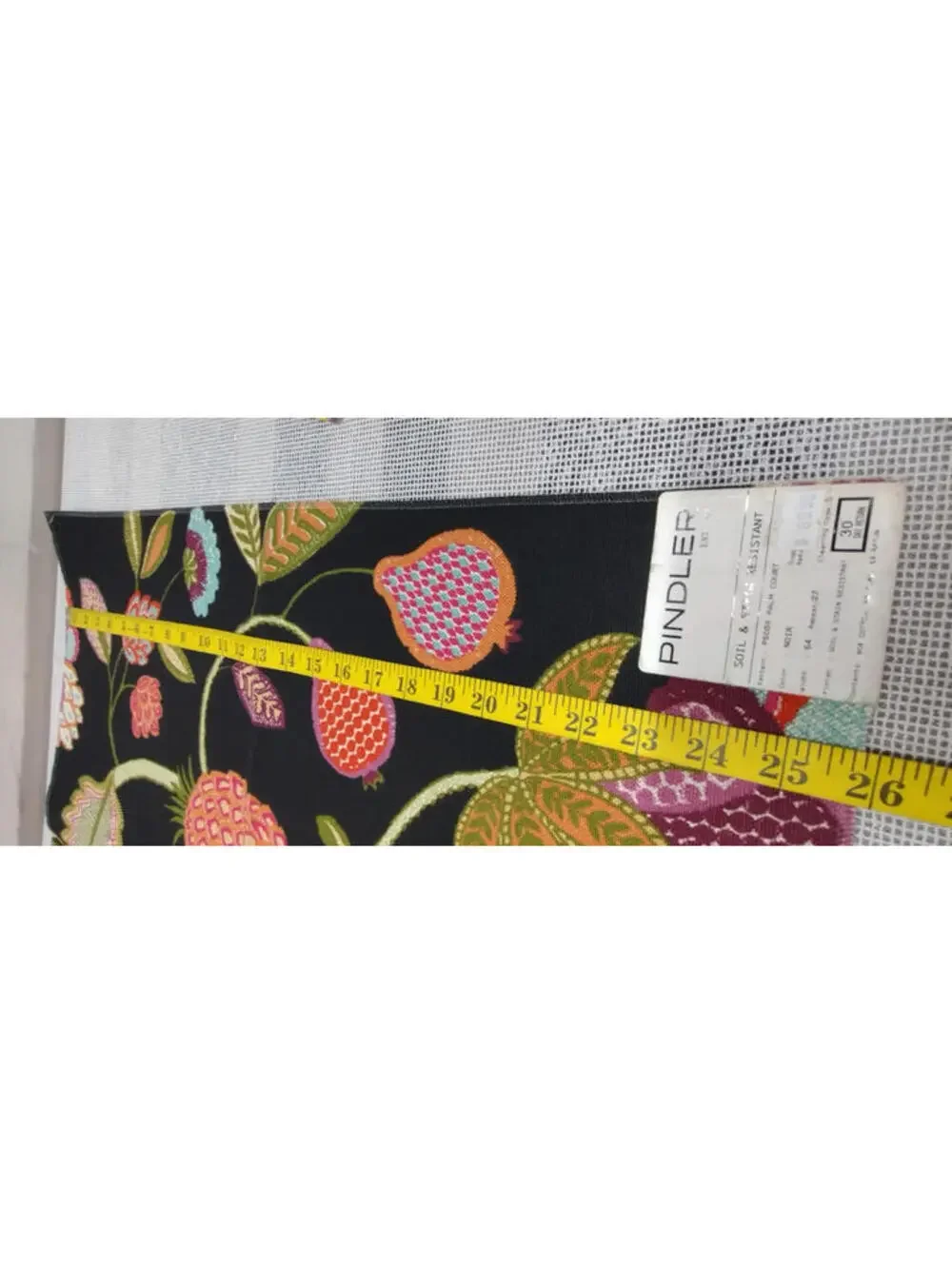 Pindler Palm Court Noir Black Strange FRUIT Designer Fabric Sampler 23x23